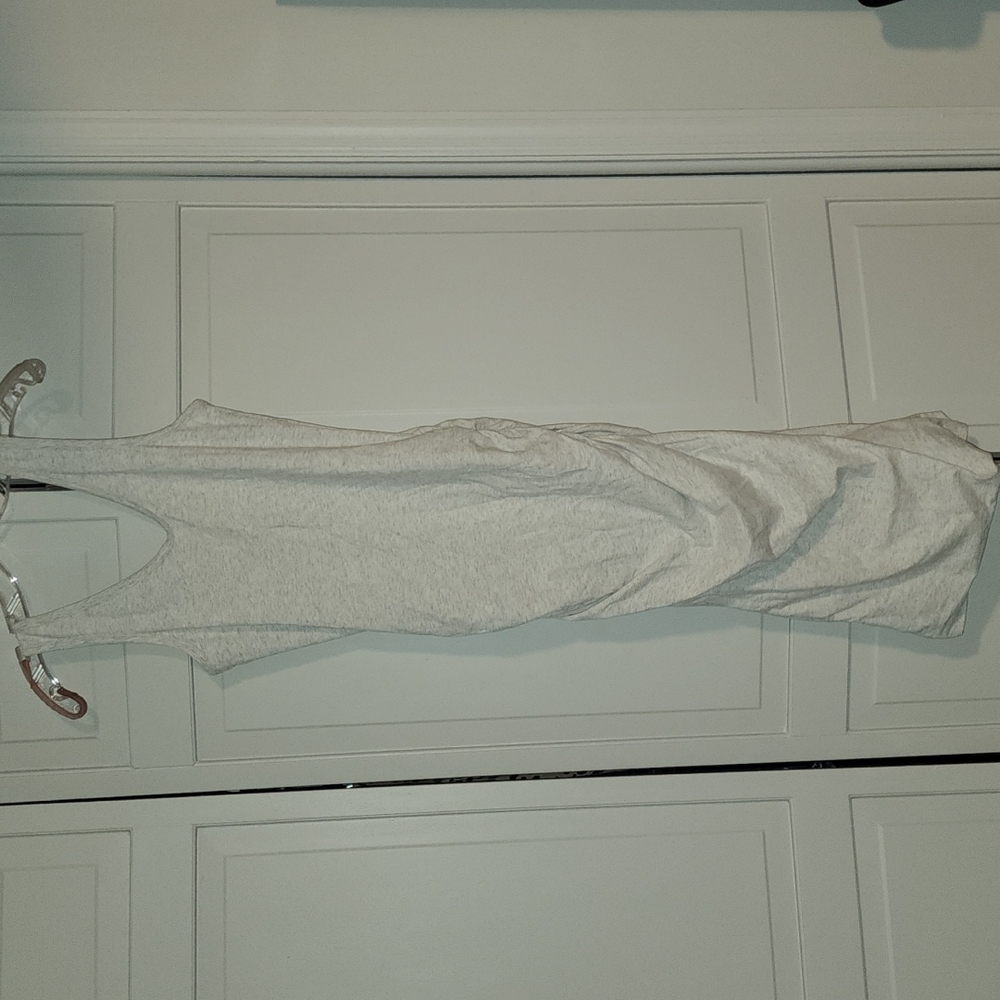 Bishop + Young heather grey midi dress gathered sides size medium - worn once